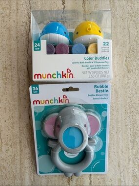 NEW 🆕 Munchkin Color Buddies & Bubble Bestie Bath Toy Set